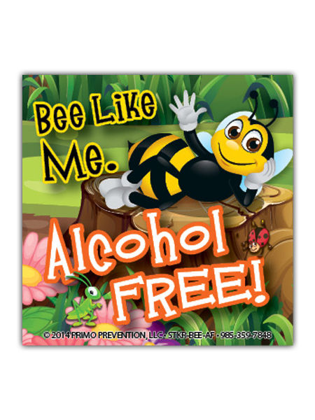 Bee Like Me: Alcohol Free Sticker