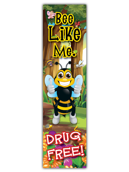 Bee Like Me: Drug Free Bookmark