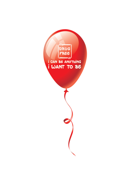 Drug Free: I Can Be Anything I Want to Be 9 inch Latex Balloon