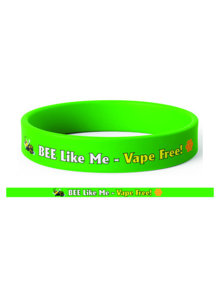 Bee Like Me Vape Free Silicone Wristband